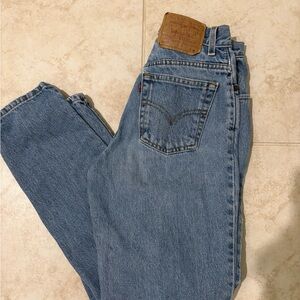 Levi's 550.  Relaxed Fit.  Tapered Waist. Light Blue Denim Jeans